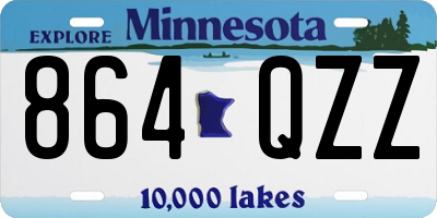 MN license plate 864QZZ