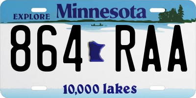MN license plate 864RAA
