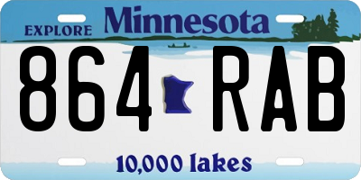 MN license plate 864RAB