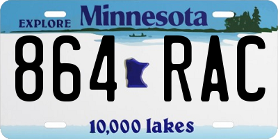 MN license plate 864RAC