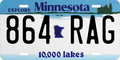 MN license plate 864RAG