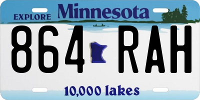 MN license plate 864RAH