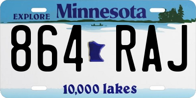 MN license plate 864RAJ
