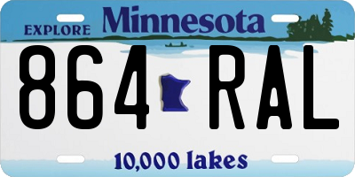 MN license plate 864RAL