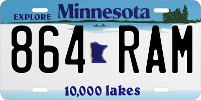MN license plate 864RAM