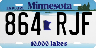 MN license plate 864RJF