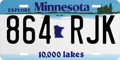 MN license plate 864RJK