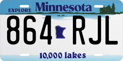 MN license plate 864RJL