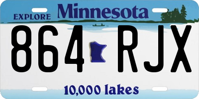 MN license plate 864RJX