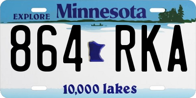 MN license plate 864RKA