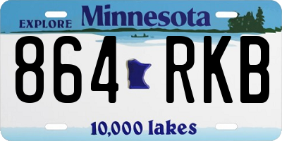 MN license plate 864RKB