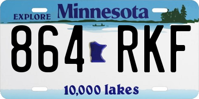 MN license plate 864RKF