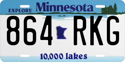 MN license plate 864RKG