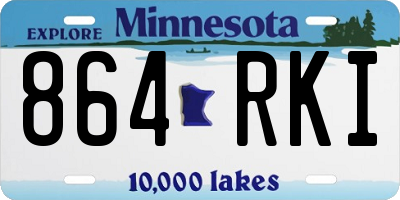 MN license plate 864RKI