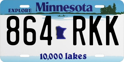 MN license plate 864RKK