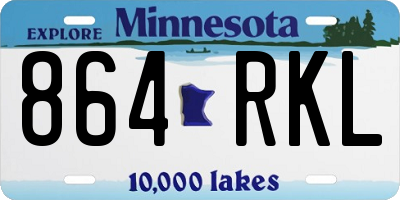 MN license plate 864RKL