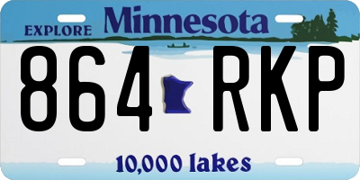 MN license plate 864RKP