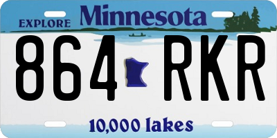 MN license plate 864RKR
