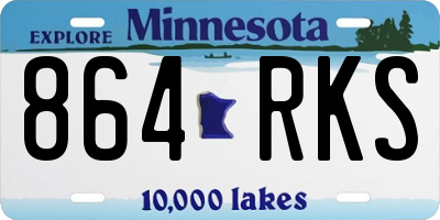 MN license plate 864RKS
