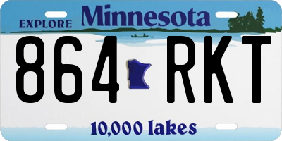 MN license plate 864RKT