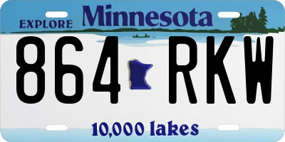 MN license plate 864RKW