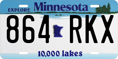 MN license plate 864RKX