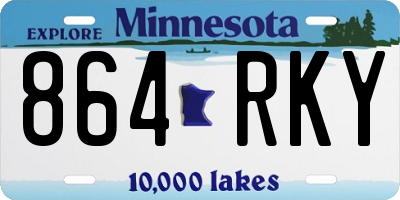 MN license plate 864RKY