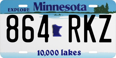 MN license plate 864RKZ