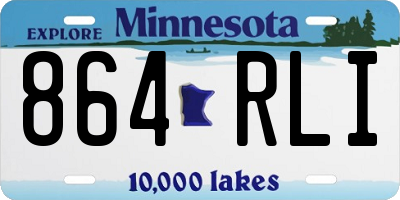 MN license plate 864RLI
