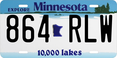 MN license plate 864RLW