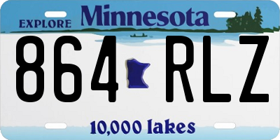 MN license plate 864RLZ