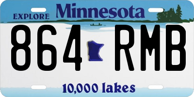 MN license plate 864RMB