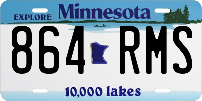 MN license plate 864RMS