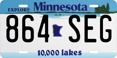 MN license plate 864SEG