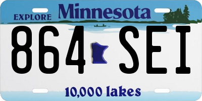 MN license plate 864SEI