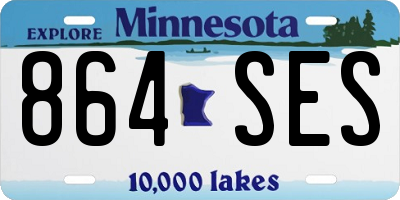 MN license plate 864SES