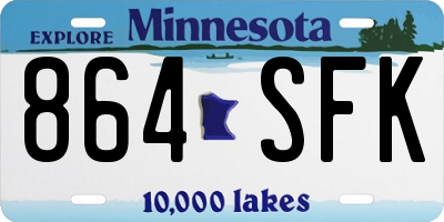 MN license plate 864SFK
