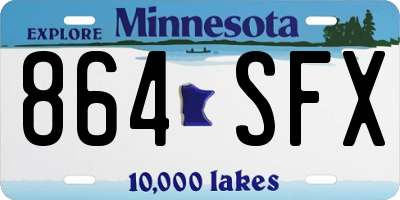 MN license plate 864SFX