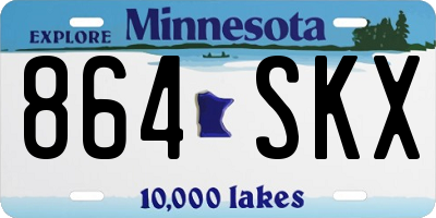 MN license plate 864SKX