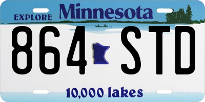 MN license plate 864STD