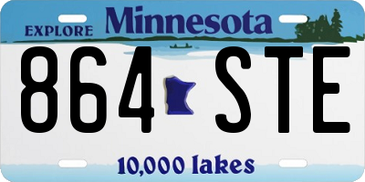 MN license plate 864STE