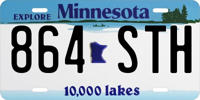MN license plate 864STH