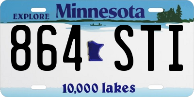 MN license plate 864STI