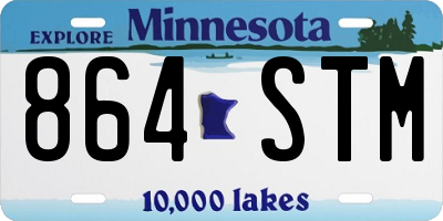MN license plate 864STM