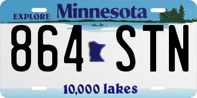 MN license plate 864STN
