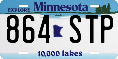 MN license plate 864STP