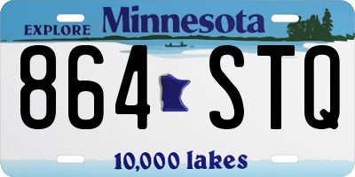 MN license plate 864STQ