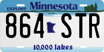 MN license plate 864STR