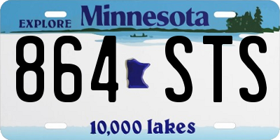 MN license plate 864STS
