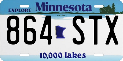 MN license plate 864STX